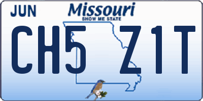 MO license plate CH5Z1T
