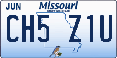 MO license plate CH5Z1U
