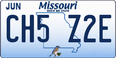 MO license plate CH5Z2E