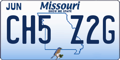 MO license plate CH5Z2G