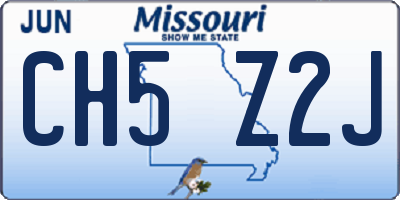 MO license plate CH5Z2J