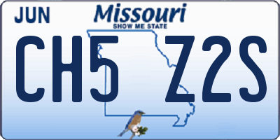 MO license plate CH5Z2S