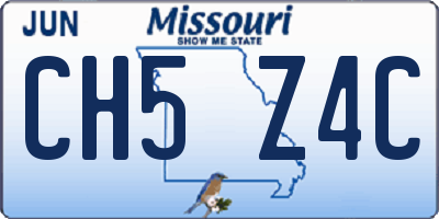 MO license plate CH5Z4C