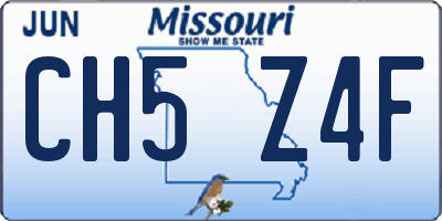 MO license plate CH5Z4F