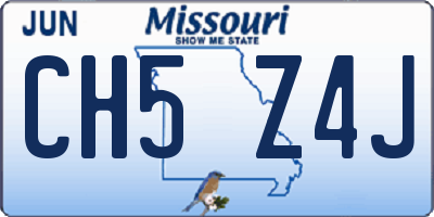 MO license plate CH5Z4J
