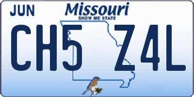 MO license plate CH5Z4L
