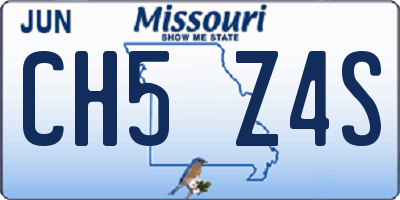 MO license plate CH5Z4S