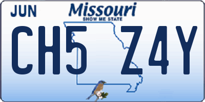 MO license plate CH5Z4Y