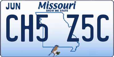 MO license plate CH5Z5C