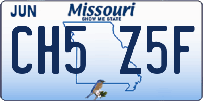 MO license plate CH5Z5F