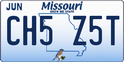 MO license plate CH5Z5T