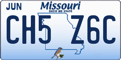 MO license plate CH5Z6C