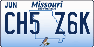 MO license plate CH5Z6K