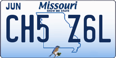 MO license plate CH5Z6L