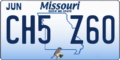 MO license plate CH5Z6O