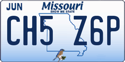 MO license plate CH5Z6P