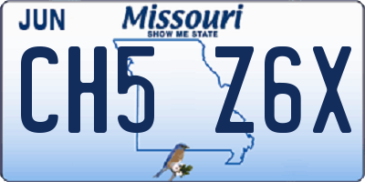 MO license plate CH5Z6X