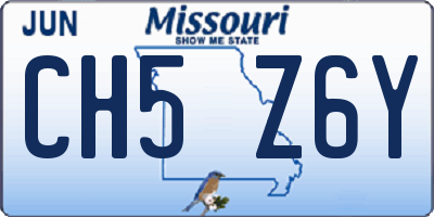 MO license plate CH5Z6Y
