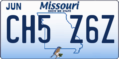 MO license plate CH5Z6Z
