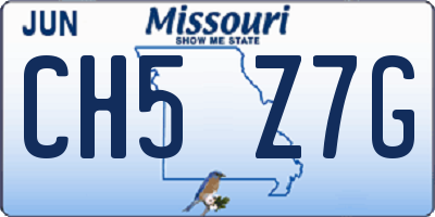 MO license plate CH5Z7G
