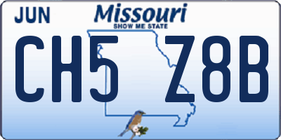 MO license plate CH5Z8B