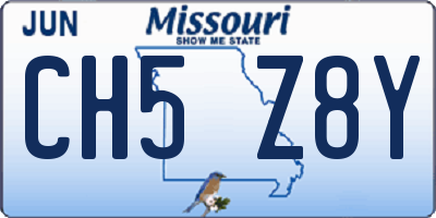 MO license plate CH5Z8Y