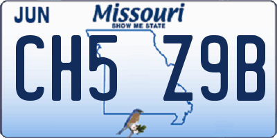 MO license plate CH5Z9B