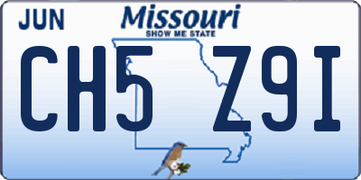 MO license plate CH5Z9I