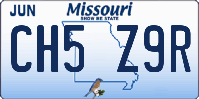 MO license plate CH5Z9R
