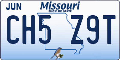 MO license plate CH5Z9T