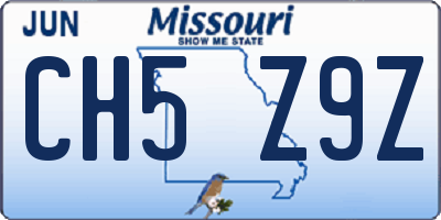 MO license plate CH5Z9Z