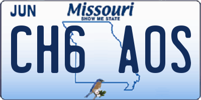 MO license plate CH6A0S