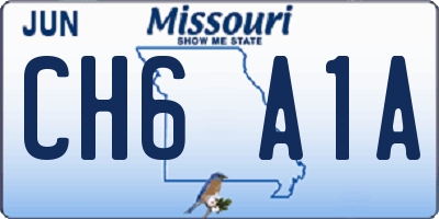 MO license plate CH6A1A