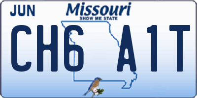 MO license plate CH6A1T