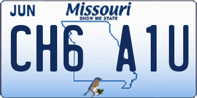 MO license plate CH6A1U