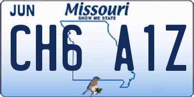 MO license plate CH6A1Z