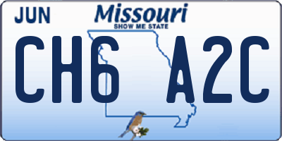 MO license plate CH6A2C