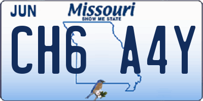 MO license plate CH6A4Y