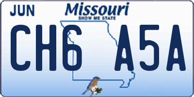 MO license plate CH6A5A