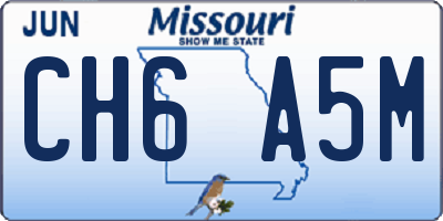 MO license plate CH6A5M