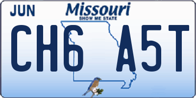 MO license plate CH6A5T