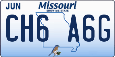 MO license plate CH6A6G