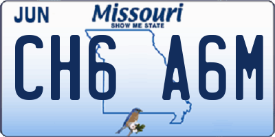 MO license plate CH6A6M