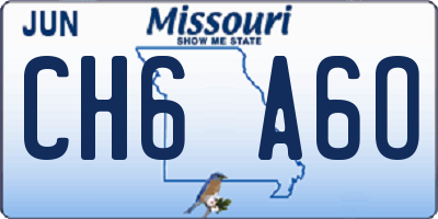 MO license plate CH6A6O