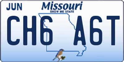 MO license plate CH6A6T