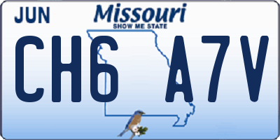 MO license plate CH6A7V