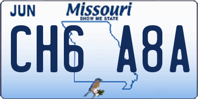 MO license plate CH6A8A