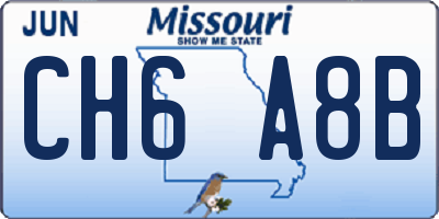 MO license plate CH6A8B