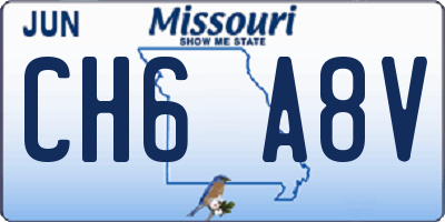 MO license plate CH6A8V