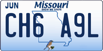 MO license plate CH6A9L